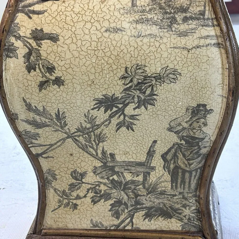 Vintage Style Wooden Wine Bottle Storage Box French Toile Decoupage Rustic Decor